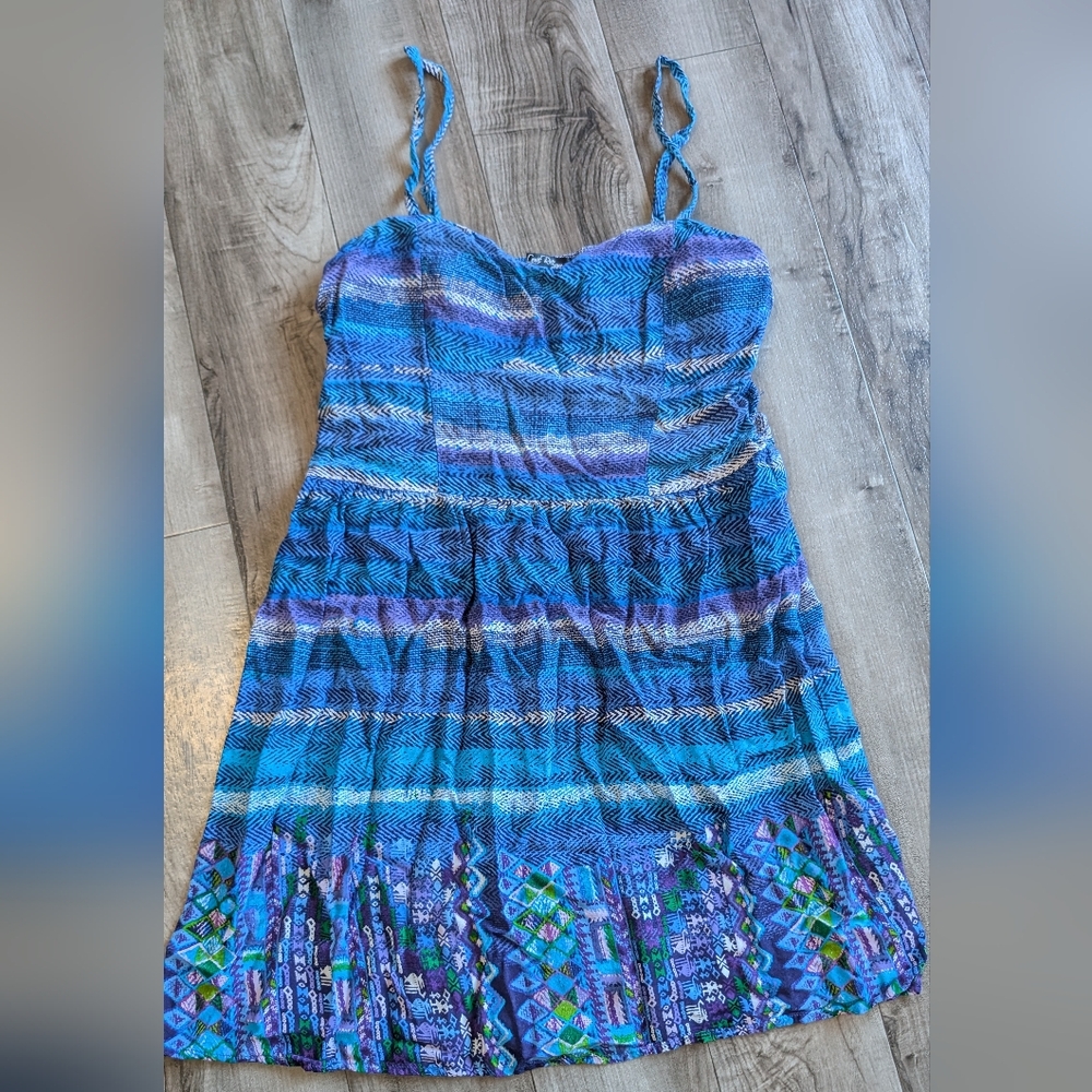 Blue Patterned Women's Dress